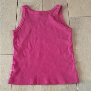 Pink Ribbed Tank Top